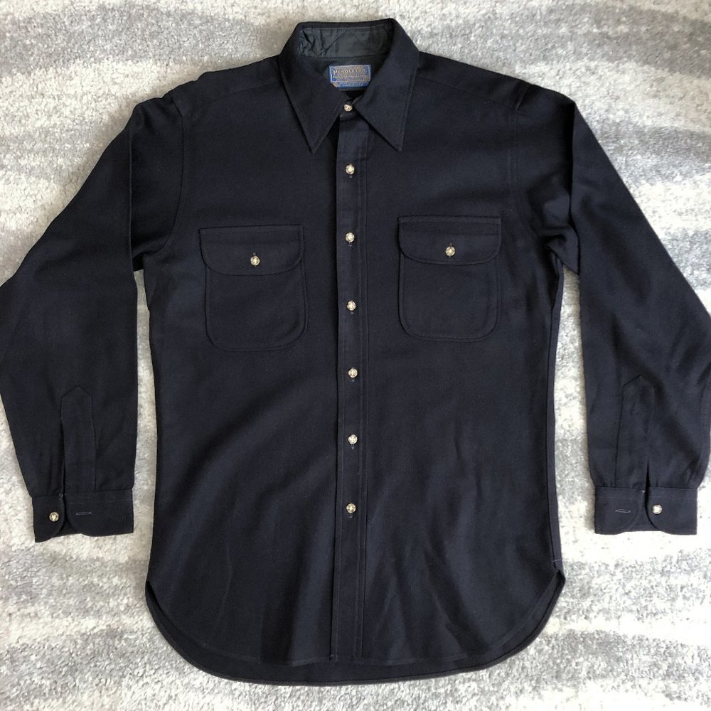 Pendleton Men’s Vintage Wool Shirt Medium Blue